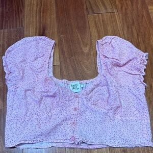 PRINCESS POLLY PINK FLORAL CROP TOP